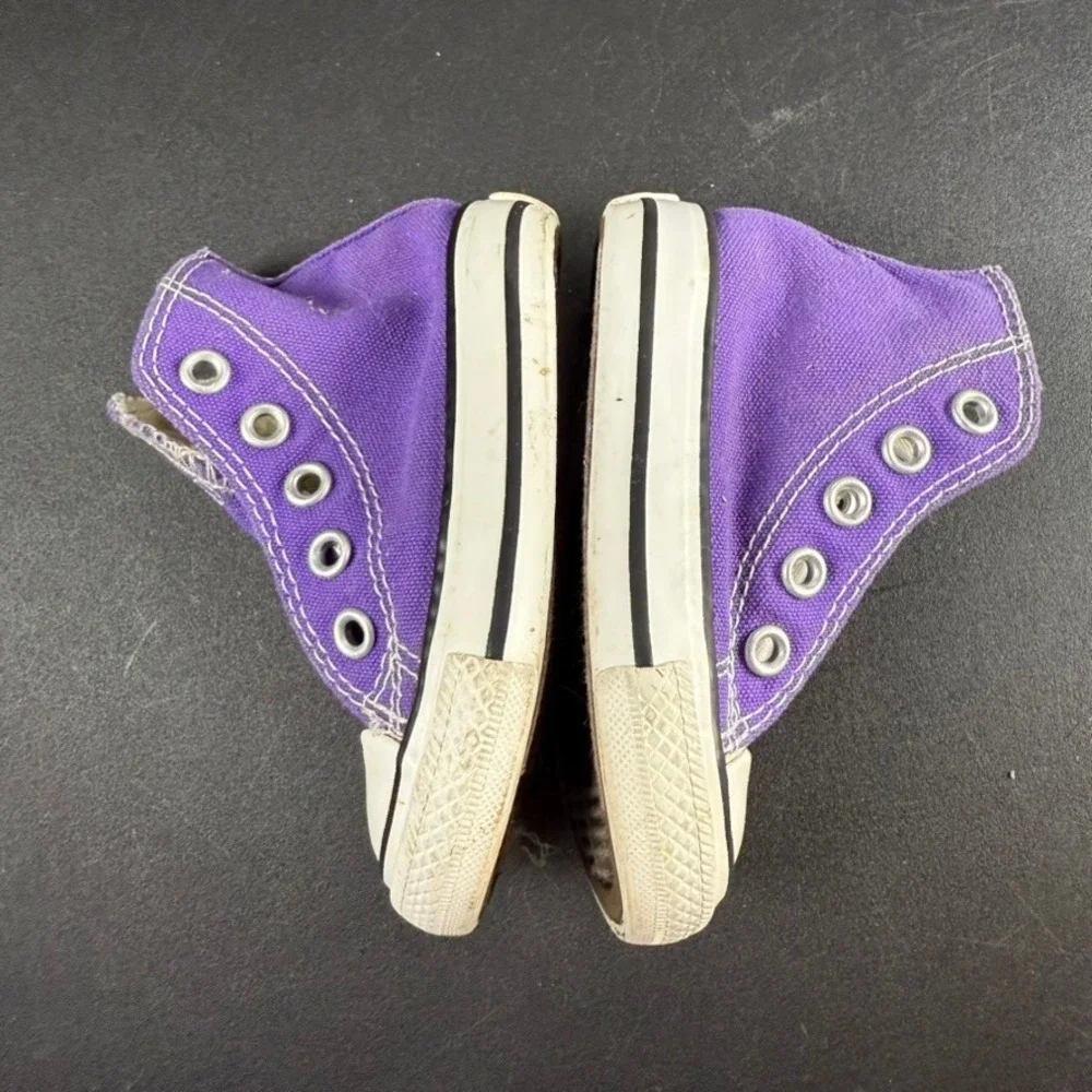Converse All Star Purple Embroidered Monogrammed Toddler Shoes Size 4‎